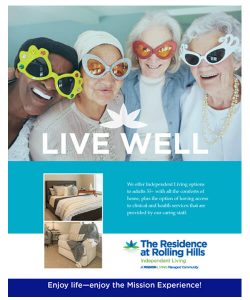 Live Well poster featuring fun women image