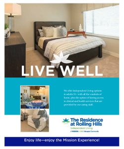 Live Well poster featuring room image