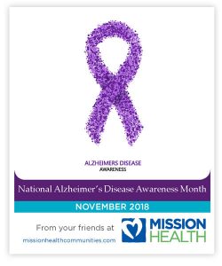 November national Alzheimer's Month sticker